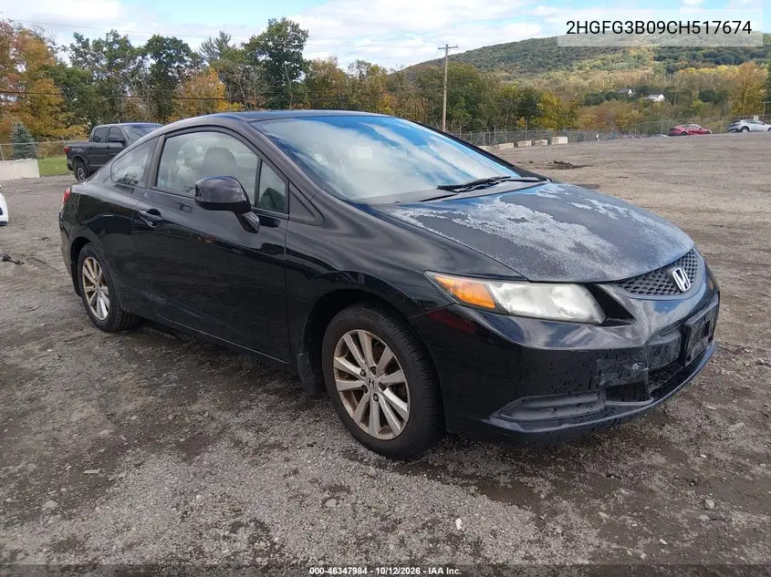 HONDA CIVIC 2012, VIN 2HGFG3B09CH517674