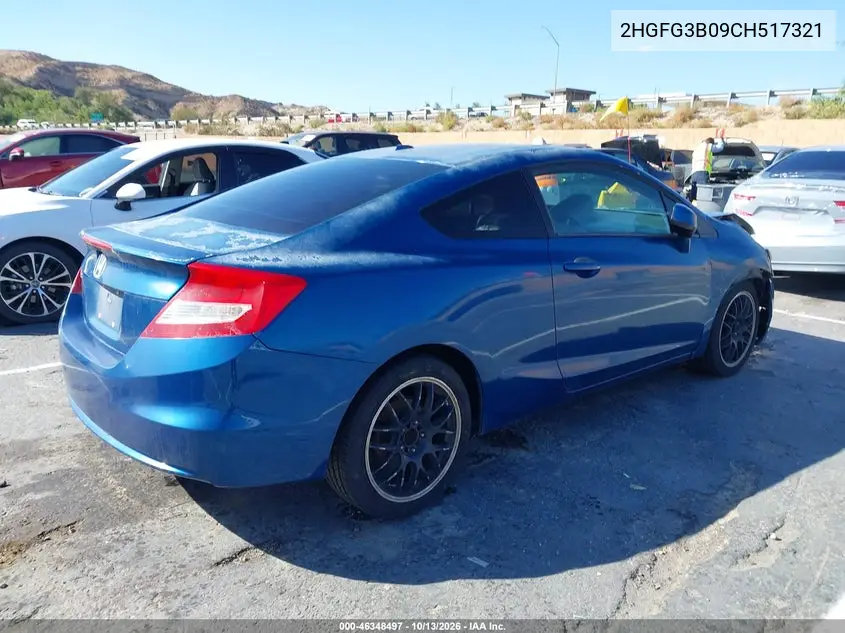 2012 HONDA CIVIC VIN 2HGFG3B09CH517321 — фото 4