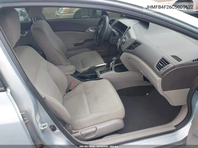 2012 HONDA CIVIC VIN JHMFB4F26CS009622 — фото 5