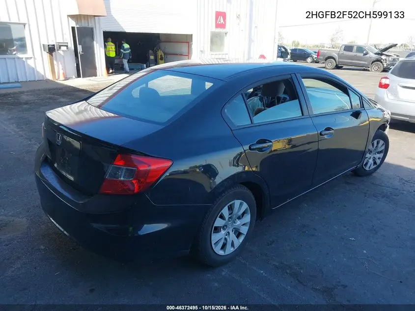 2012 HONDA CIVIC VIN 2HGFB2F52CH599133 — фото 4