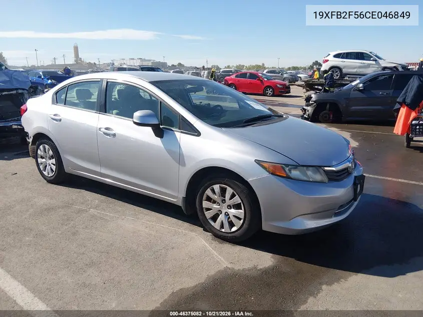 HONDA CIVIC 2012, VIN 19XFB2F56CE046849