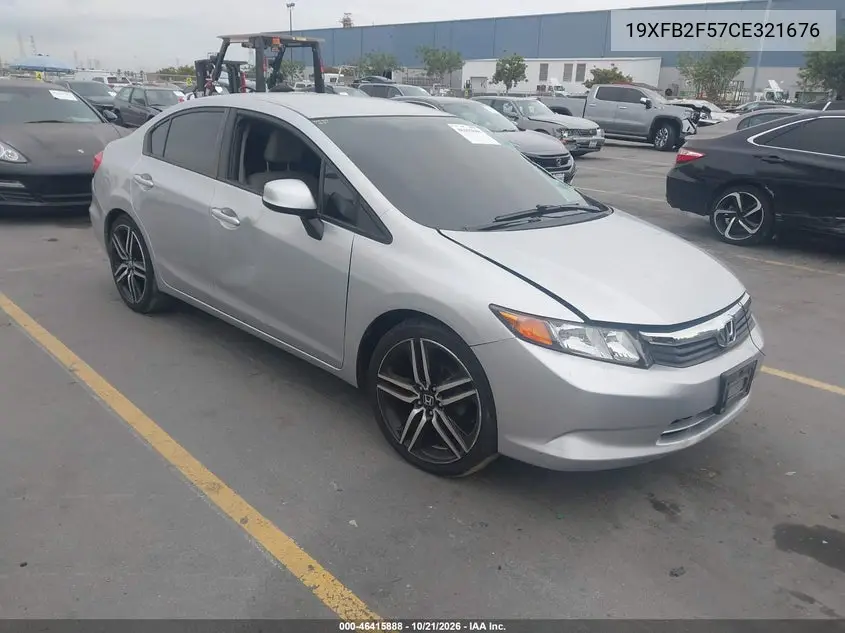 HONDA CIVIC 2012, VIN 19XFB2F57CE321676