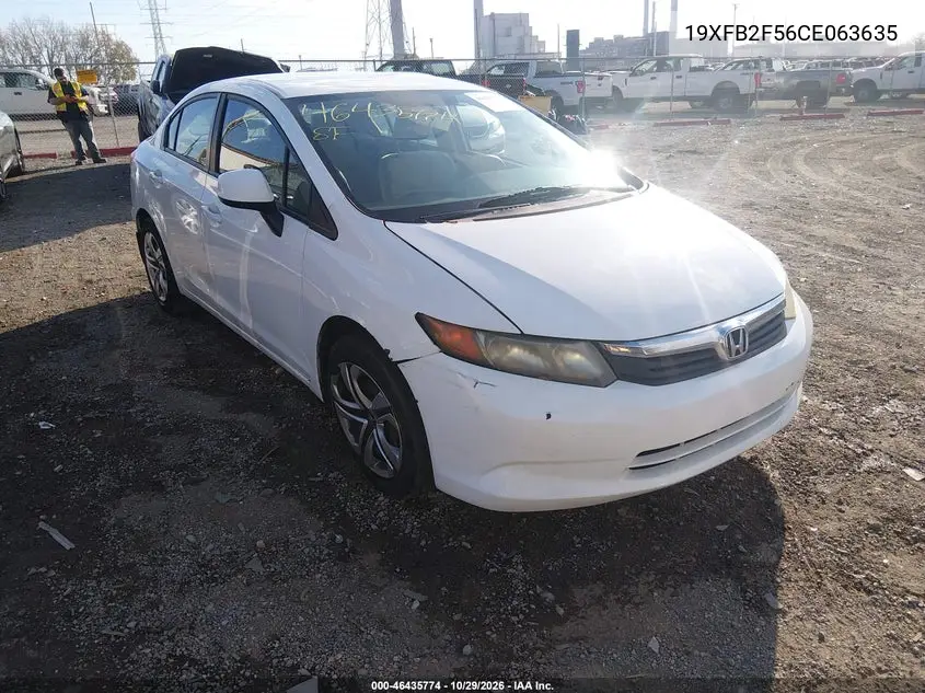 HONDA CIVIC 2012, VIN 19XFB2F56CE063635