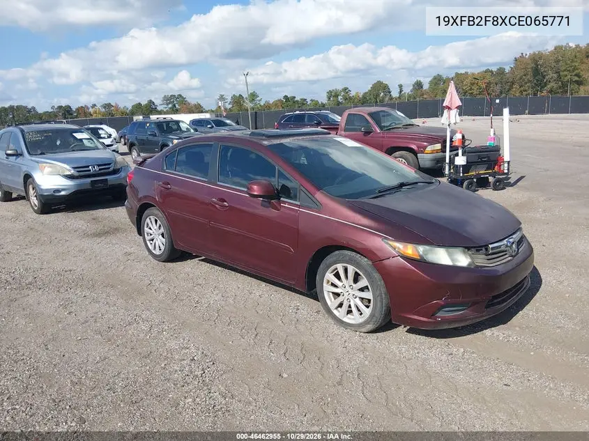 HONDA CIVIC 2012, VIN 19XFB2F8XCE065771
