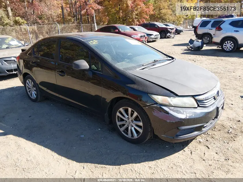 HONDA CIVIC 2012, VIN 19XFB2F85CE355173