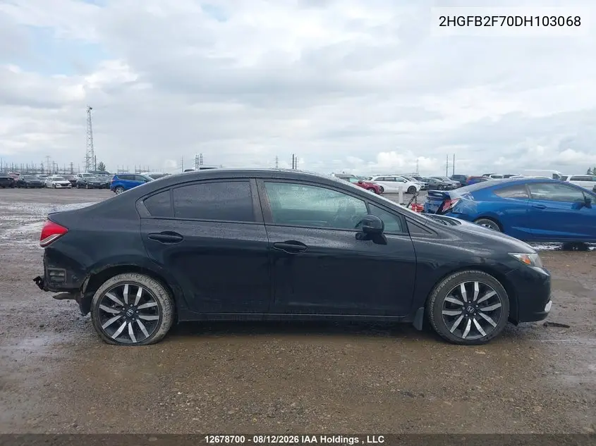 2013 HONDA CIVIC VIN 2HGFB2F70DH103068 — фото 13