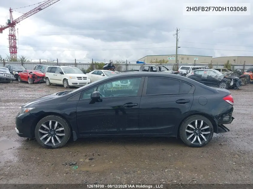 2013 HONDA CIVIC VIN 2HGFB2F70DH103068 — фото 14