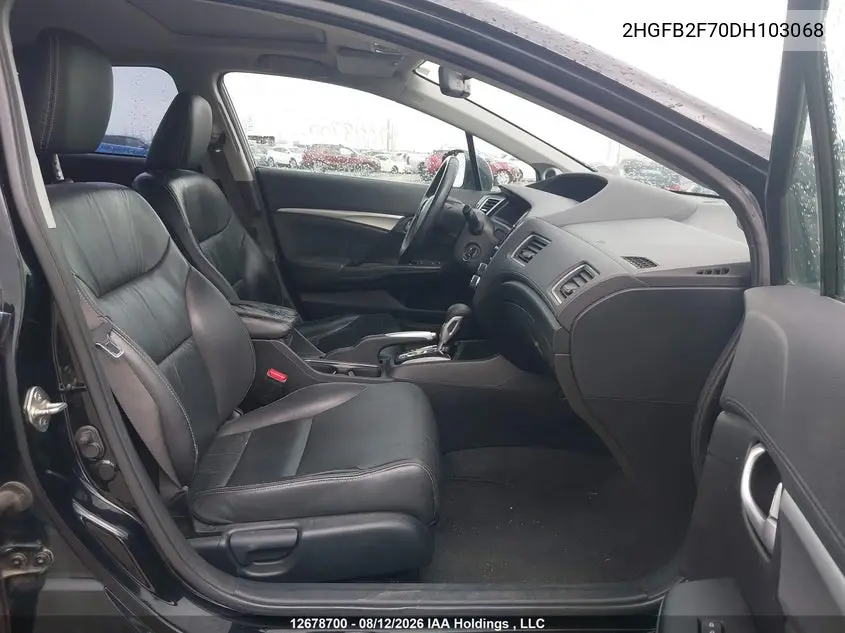 2013 HONDA CIVIC VIN 2HGFB2F70DH103068 — фото 5