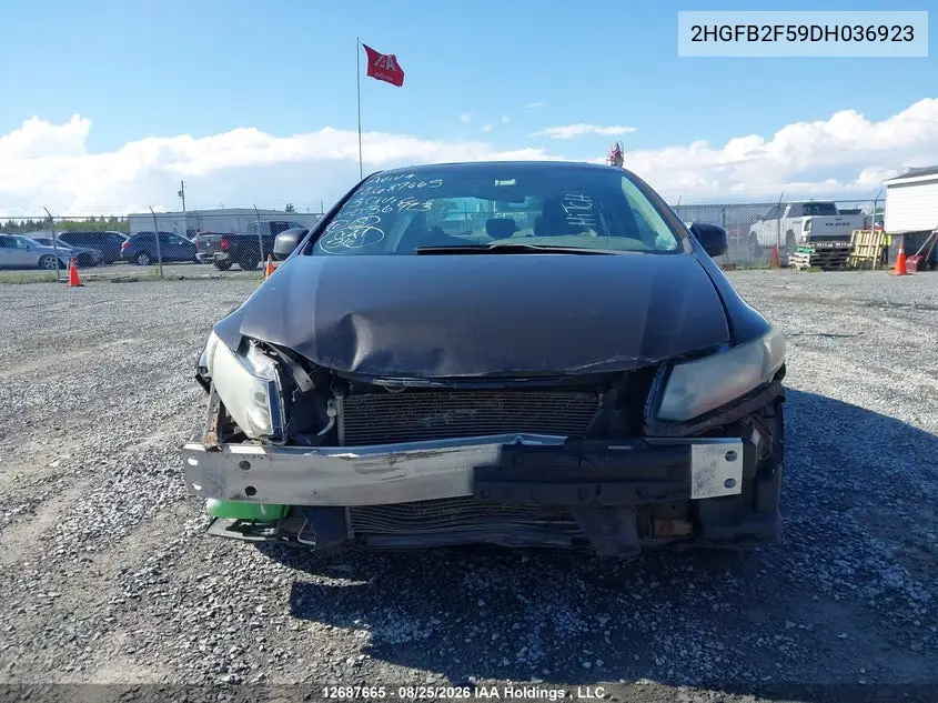 2013 HONDA CIVIC VIN 2HGFB2F59DH036923 — фото 13