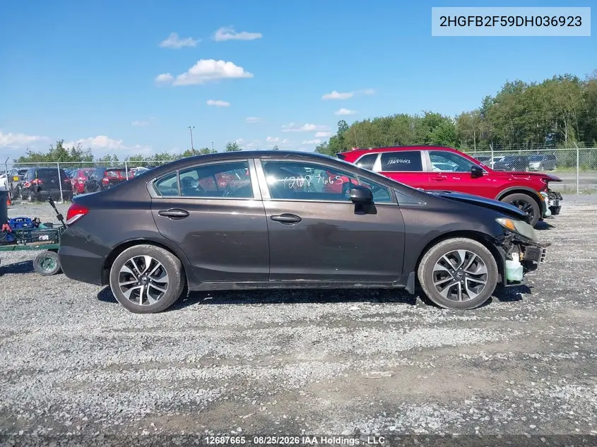 2013 HONDA CIVIC VIN 2HGFB2F59DH036923 — фото 14