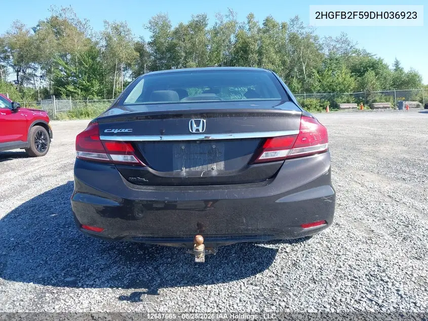 2013 HONDA CIVIC VIN 2HGFB2F59DH036923 — фото 17