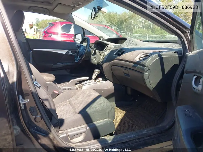 2013 HONDA CIVIC VIN 2HGFB2F59DH036923 — фото 5