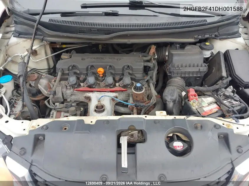 2013 HONDA CIVIC VIN 2HGFB2F41DH001588 — фото 10