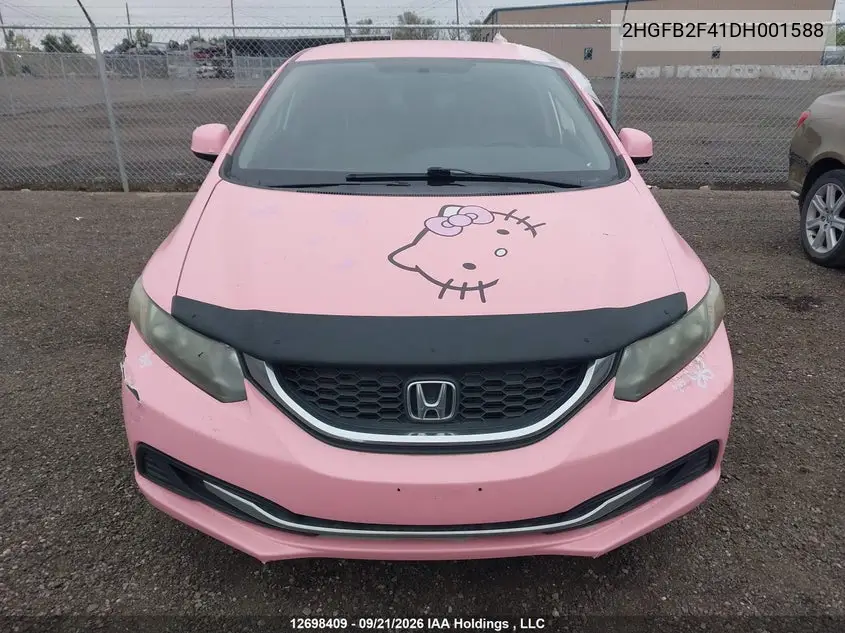 2013 HONDA CIVIC VIN 2HGFB2F41DH001588 — фото 12