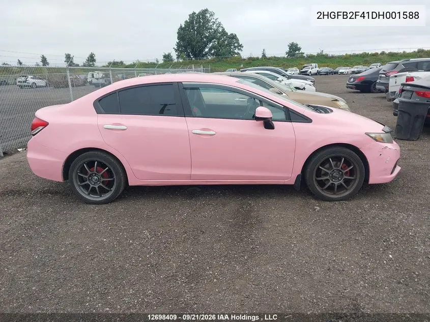 2013 HONDA CIVIC VIN 2HGFB2F41DH001588 — фото 13