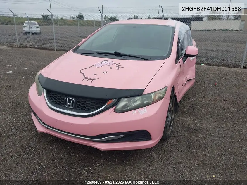 2013 HONDA CIVIC VIN 2HGFB2F41DH001588 — фото 2