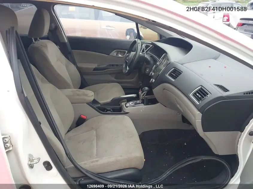 2013 HONDA CIVIC VIN 2HGFB2F41DH001588 — фото 5