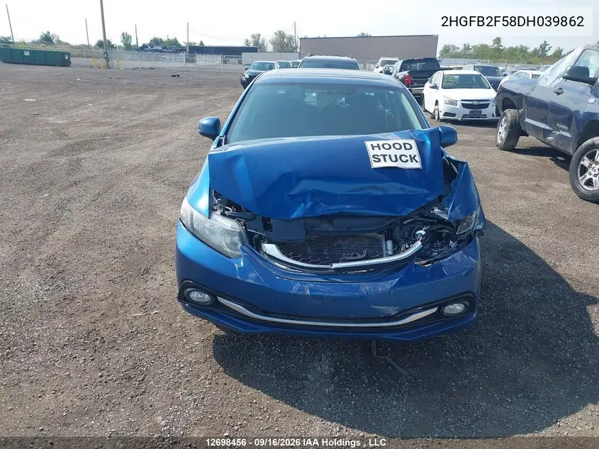 2013 HONDA CIVIC VIN 2HGFB2F58DH039862 — фото 10