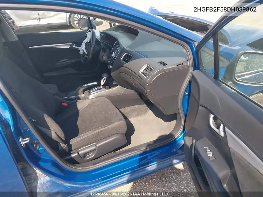 2013 HONDA CIVIC VIN 2HGFB2F58DH039862 — фото 5