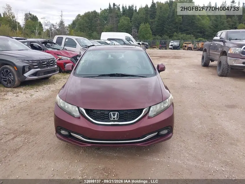 2013 HONDA CIVIC VIN 2HGFB2F77DH004733 — фото 11