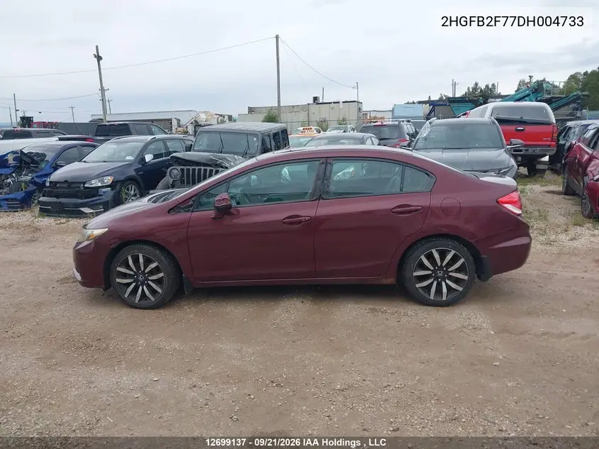 2013 HONDA CIVIC VIN 2HGFB2F77DH004733 — фото 13