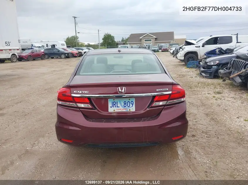 2013 HONDA CIVIC VIN 2HGFB2F77DH004733 — фото 15