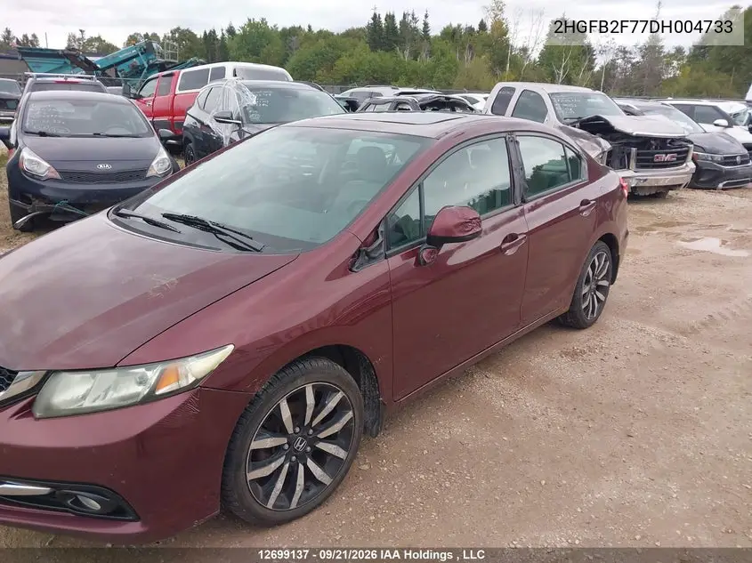 2013 HONDA CIVIC VIN 2HGFB2F77DH004733 — фото 6