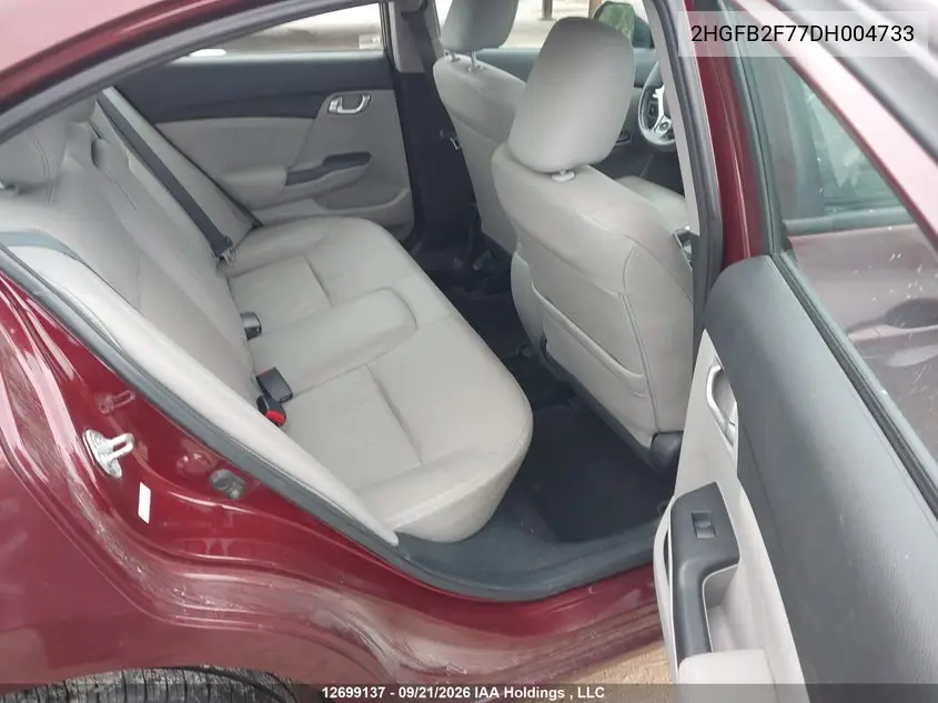 2013 HONDA CIVIC VIN 2HGFB2F77DH004733 — фото 8