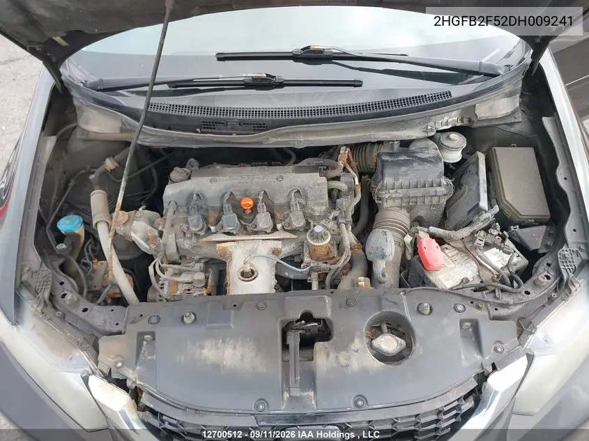 2013 HONDA CIVIC VIN 2HGFB2F52DH009241 — фото 10