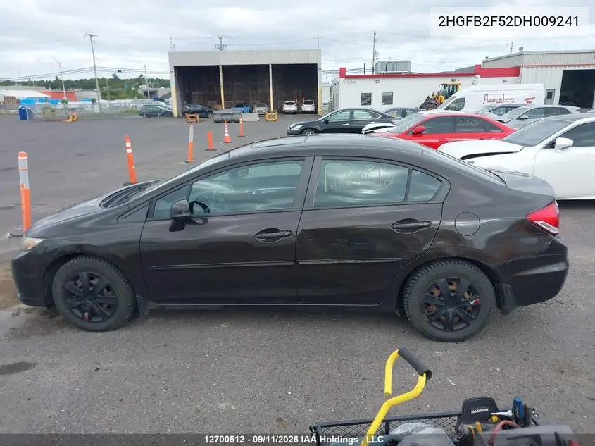 2013 HONDA CIVIC VIN 2HGFB2F52DH009241 — фото 14
