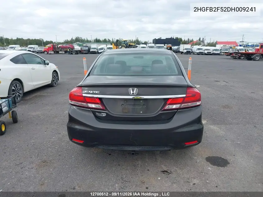 2013 HONDA CIVIC VIN 2HGFB2F52DH009241 — фото 16