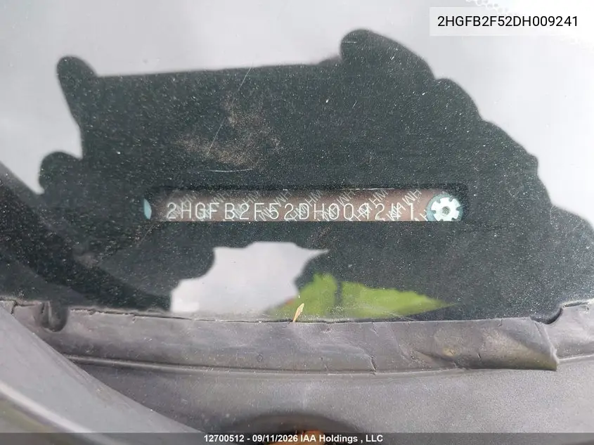 2013 HONDA CIVIC VIN 2HGFB2F52DH009241 — фото 19