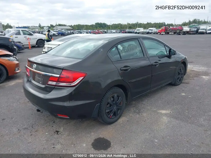 2013 HONDA CIVIC VIN 2HGFB2F52DH009241 — фото 4