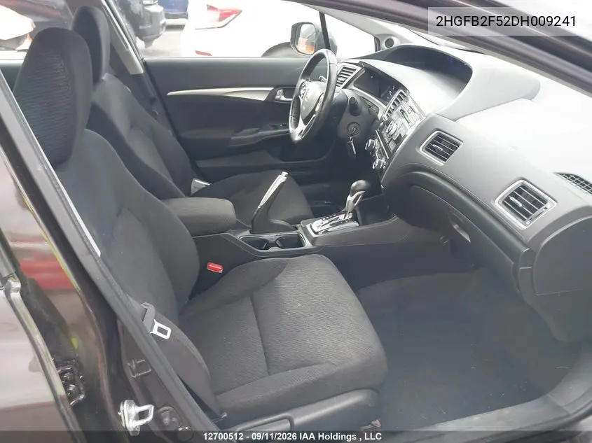 2013 HONDA CIVIC VIN 2HGFB2F52DH009241 — фото 5