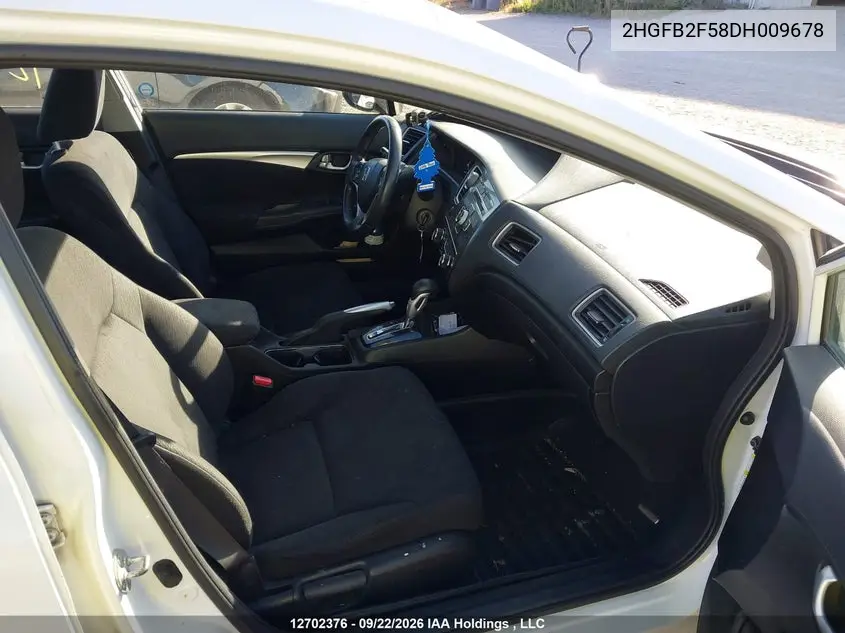 2013 HONDA CIVIC VIN 2HGFB2F58DH009678 — фото 5