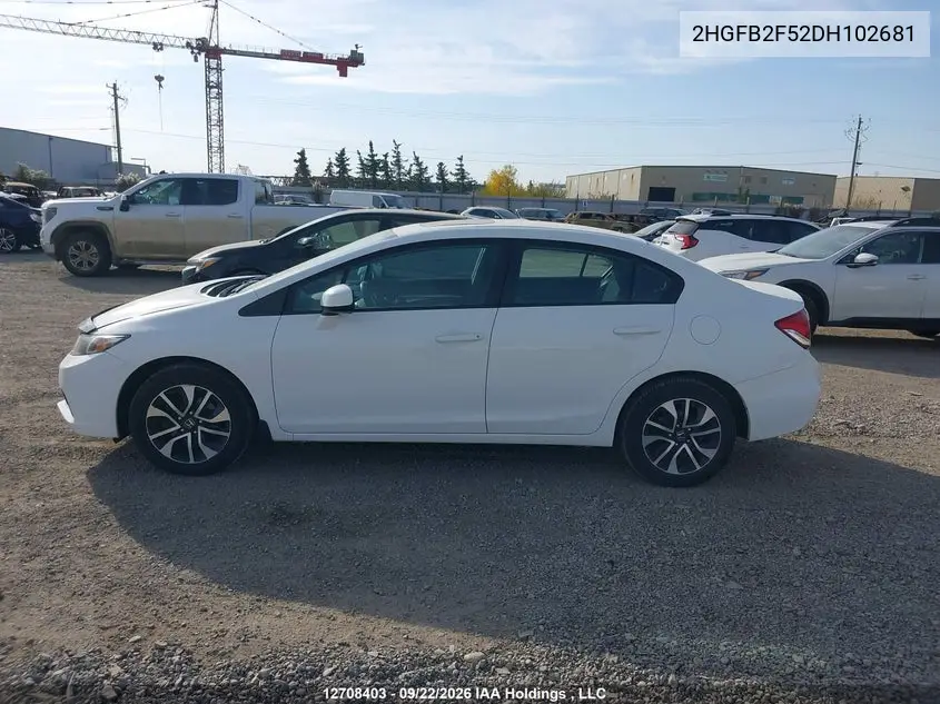 2013 HONDA CIVIC VIN 2HGFB2F52DH102681 — фото 14