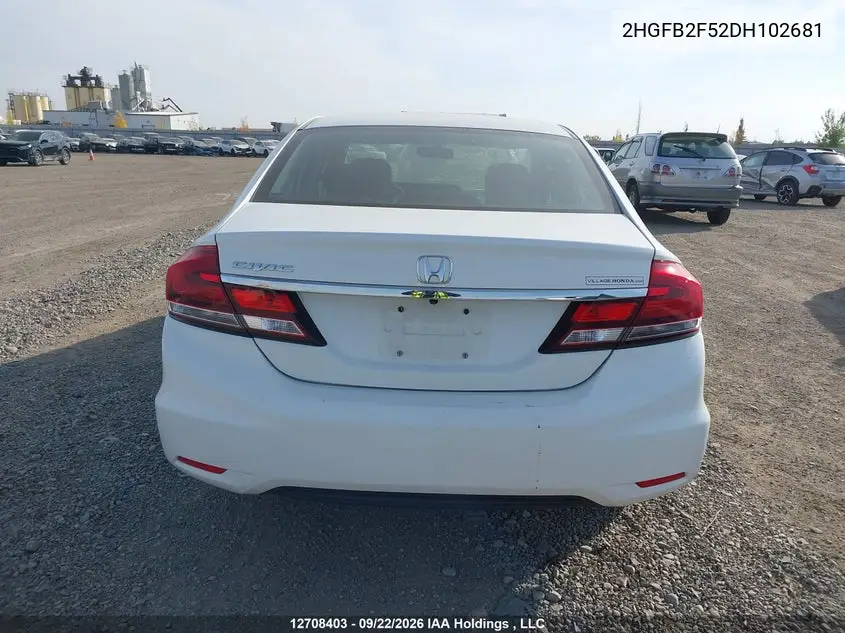 2013 HONDA CIVIC VIN 2HGFB2F52DH102681 — фото 16