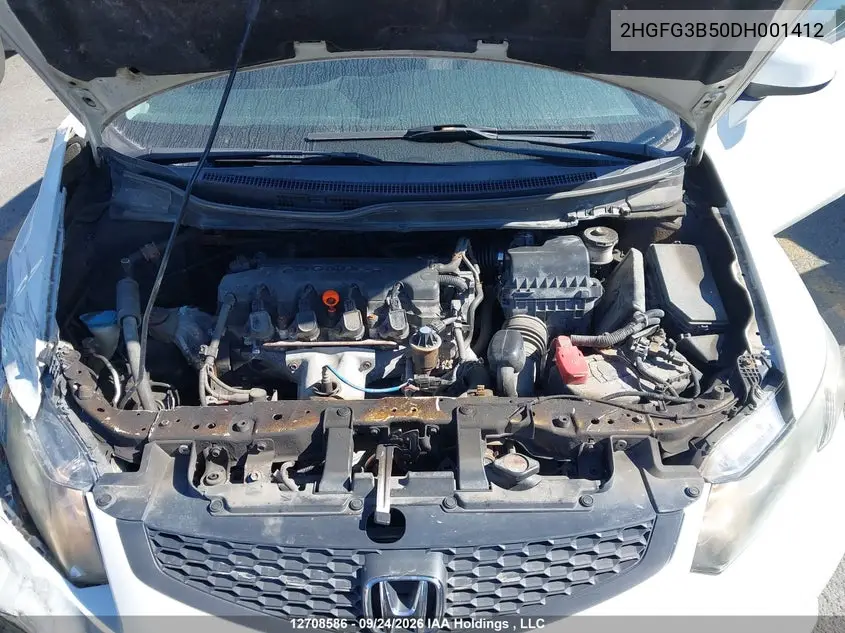 2013 HONDA CIVIC VIN 2HGFG3B50DH001412 — фото 10