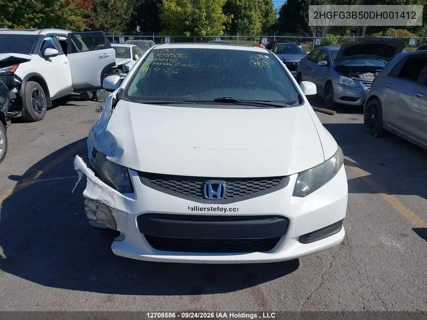 2013 HONDA CIVIC VIN 2HGFG3B50DH001412 — фото 12
