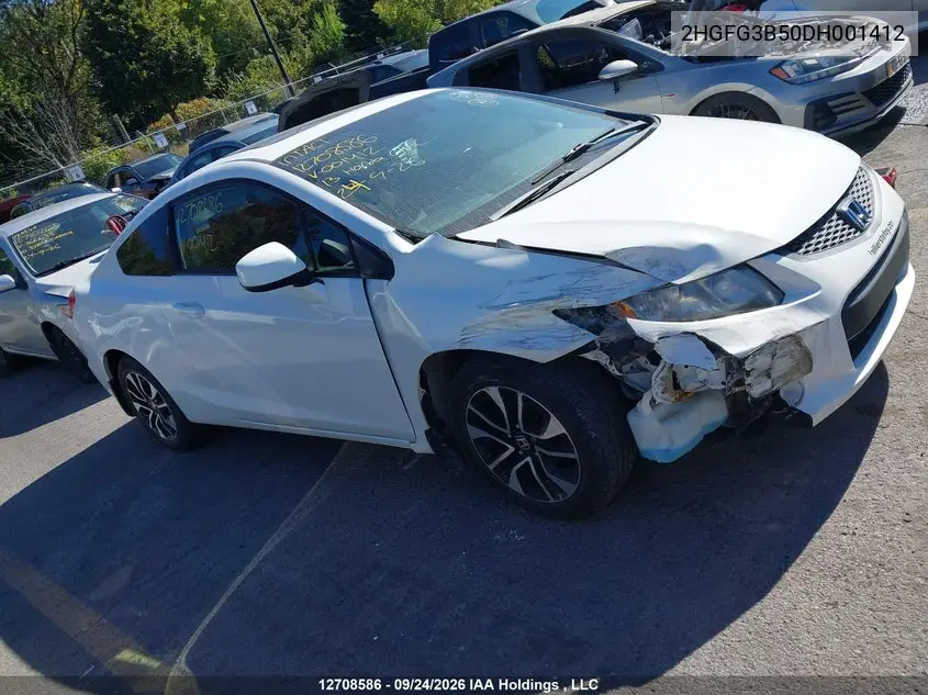 2013 HONDA CIVIC VIN 2HGFG3B50DH001412 — фото 13