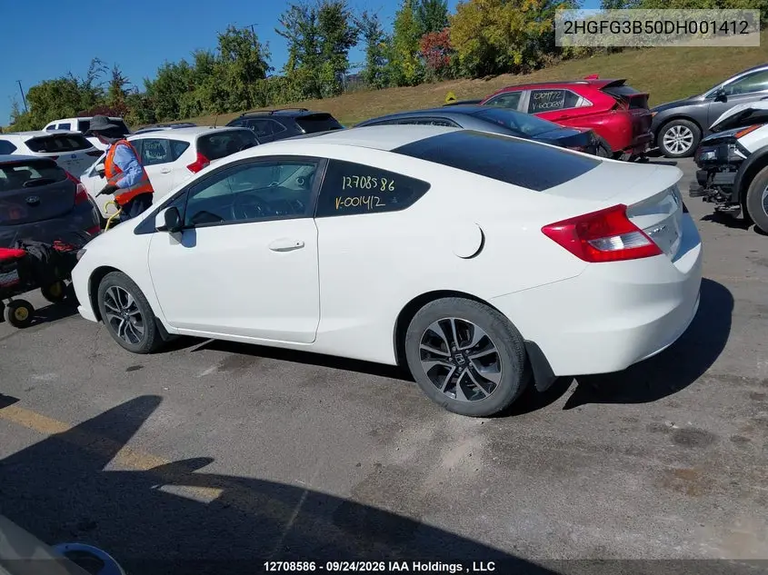 2013 HONDA CIVIC VIN 2HGFG3B50DH001412 — фото 14