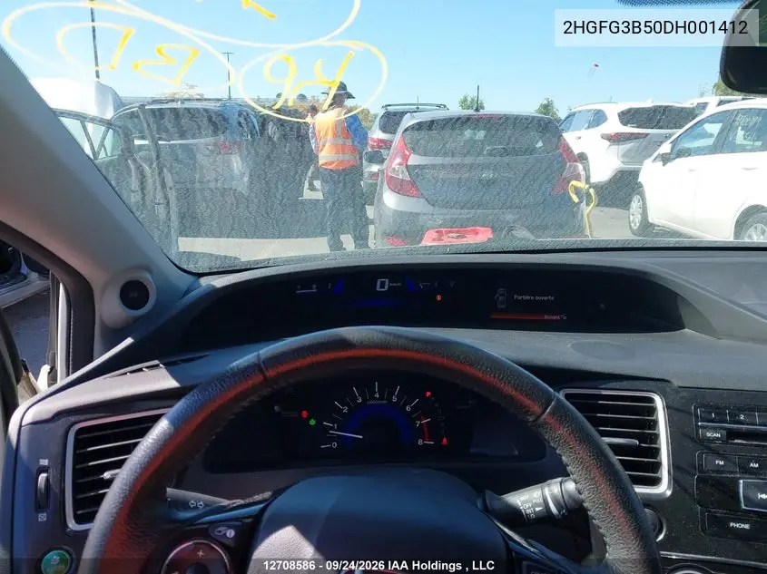 2013 HONDA CIVIC VIN 2HGFG3B50DH001412 — фото 7