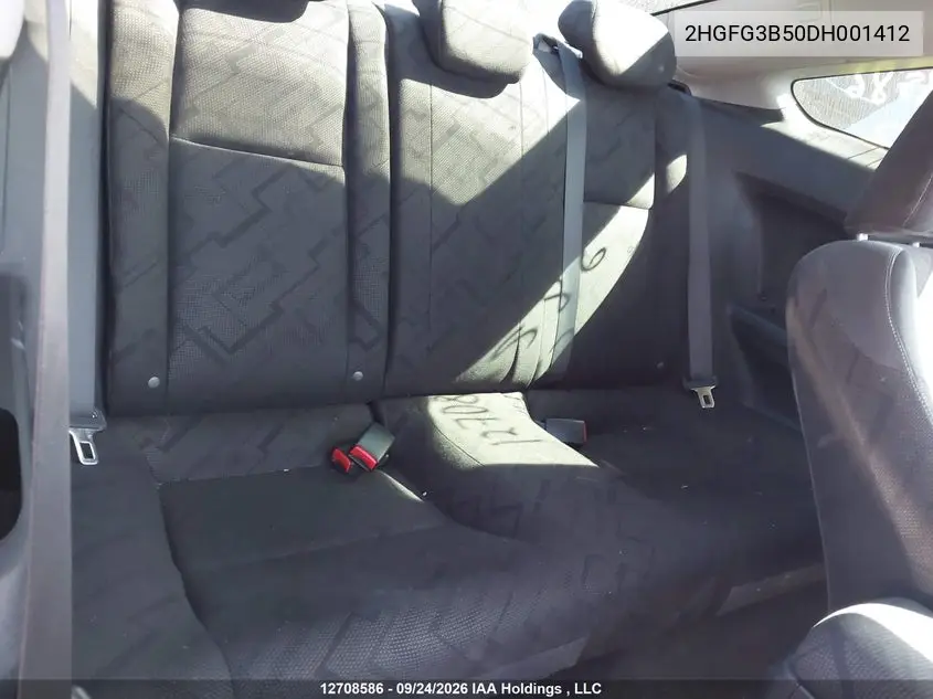 2013 HONDA CIVIC VIN 2HGFG3B50DH001412 — фото 8