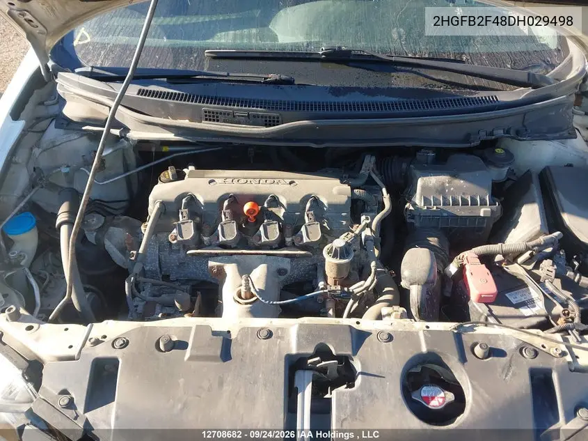 2013 HONDA CIVIC VIN 2HGFB2F48DH029498 — фото 10