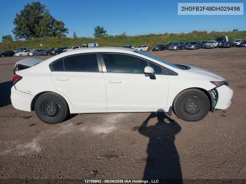 2013 HONDA CIVIC VIN 2HGFB2F48DH029498 — фото 13