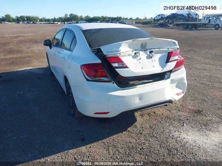 2013 HONDA CIVIC VIN 2HGFB2F48DH029498 — фото 3