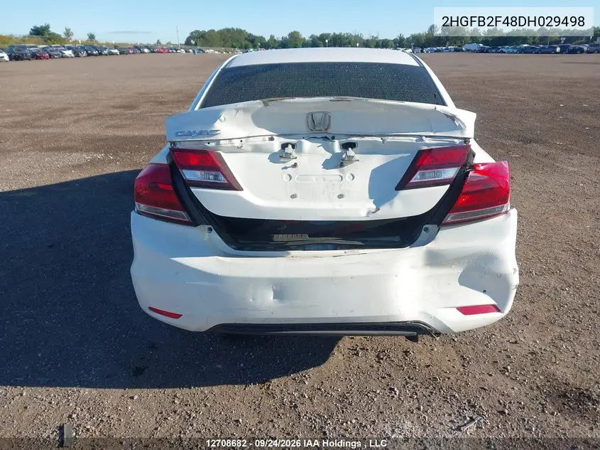 2013 HONDA CIVIC VIN 2HGFB2F48DH029498 — фото 6