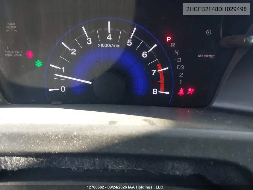 2013 HONDA CIVIC VIN 2HGFB2F48DH029498 — фото 7