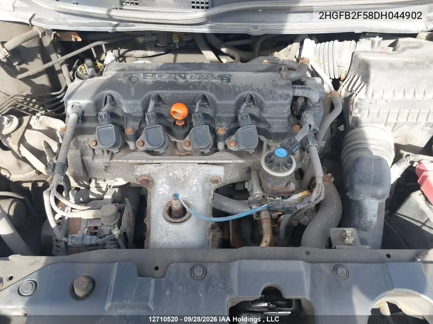 2013 HONDA CIVIC VIN 2HGFB2F58DH044902 — фото 10