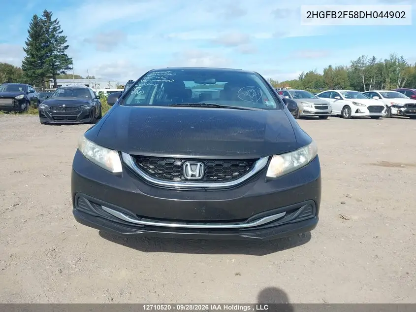 2013 HONDA CIVIC VIN 2HGFB2F58DH044902 — фото 12
